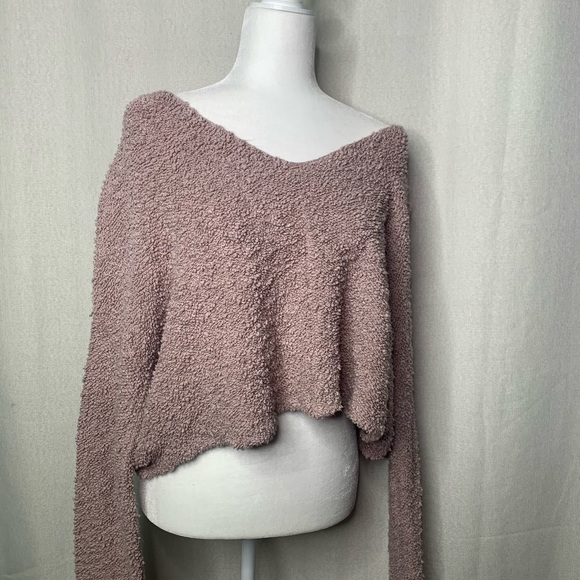 Free People Popcorn Sweater Large Blush - Picture 6 of 9